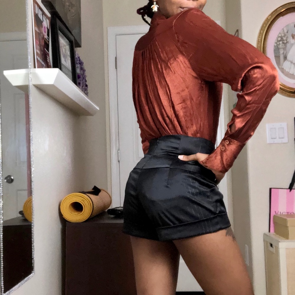 Orange Rust Button Down Top - Picture 2 of 4